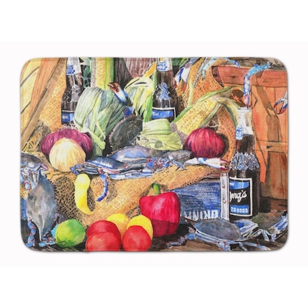 Carolines Treasures Barqs and Crabs Machine Washable Memory Foam Mat 8538RUG
